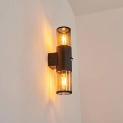Hofstein Caragua Au&szlig;enwandleuchte Anthrazit, 2-flammig, Bewegungsmelder -Außenleuchten Verkaufe caragua aussenwandleuchte h3612651 9