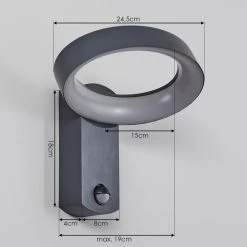 Hofstein Carinola Au&szlig;enwandleuchte LED Anthrazit, 1-flammig, Bewegungsmelder -Außenleuchten Verkaufe carinola aussenwandleuchte h3390993 3