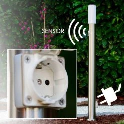 Hofstein Caserta Aussenstehleuchte Edelstahl, 1-flammig, Bewegungsmelder -Außenleuchten Verkaufe caserta aussenstehleuchte h306548 3