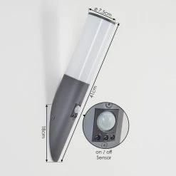 Hofstein Caserta Au&szlig;enwandleuchte Anthrazit, 1-flammig, Bewegungsmelder -Außenleuchten Verkaufe caserta aussenwandleuchte h3018040 3