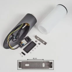 Hofstein Caserta Au&szlig;enwandleuchte Anthrazit, 1-flammig, Bewegungsmelder -Außenleuchten Verkaufe caserta aussenwandleuchte h3018040 4