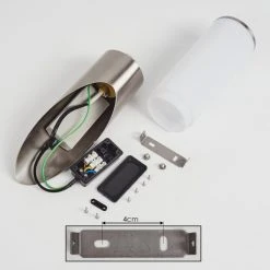 Hofstein Caserta Au&szlig;enwandleuchte Nickel-Matt, 1-flammig, Bewegungsmelder -Außenleuchten Verkaufe caserta aussenwandleuchte h3539866 7