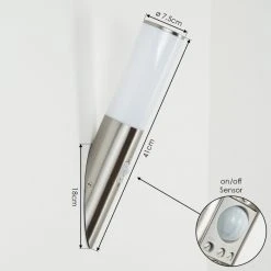 Hofstein Caserta Au&szlig;enwandleuchte Nickel-Matt, 1-flammig, Bewegungsmelder -Außenleuchten Verkaufe caserta aussenwandleuchte h3539866 8