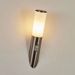 Hofstein Caserta Au&szlig;enwandleuchte Nickel-Matt, 1-flammig, Bewegungsmelder -Außenleuchten Verkaufe caserta aussenwandleuchte h3539866 9