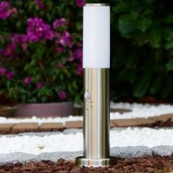 Hofstein Caserta Sockelleuchte Edelstahl, 1-flammig, Bewegungsmelder -Außenleuchten Verkaufe caserta sockelleuchte h300553 6