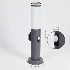 Hofstein Caserta Sockelleuchte Anthrazit, 1-flammig, Bewegungsmelder -Außenleuchten Verkaufe caserta sockelleuchte h3017883 3