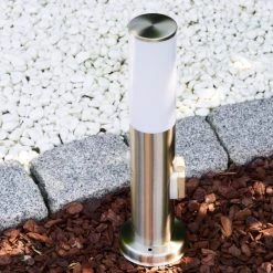 Hofstein Caserta Sockelleuchte Edelstahl, 1-flammig, Bewegungsmelder -Außenleuchten Verkaufe caserta sockelleuchte h306531 6