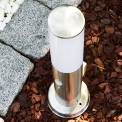 Hofstein Caserta Sockelleuchte Edelstahl, 1-flammig, Bewegungsmelder -Außenleuchten Verkaufe caserta sockelleuchte h306531 7