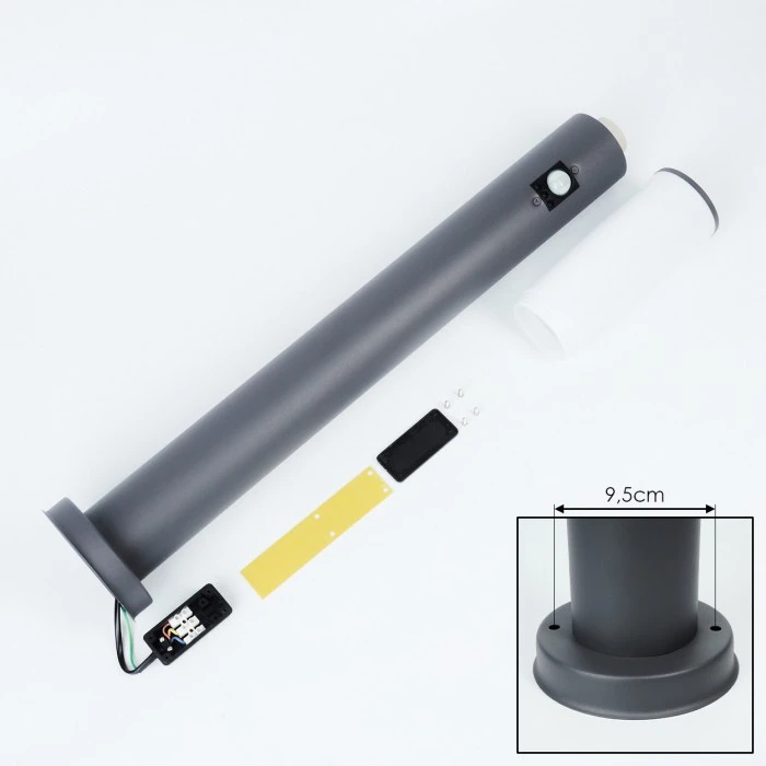 Hofstein Caserta Wegeleuchte Anthrazit, 1-flammig, Bewegungsmelder 5 Hofstein Caserta Wegeleuchte Anthrazit, 1-flammig, Bewegungsmelder – Bild 5