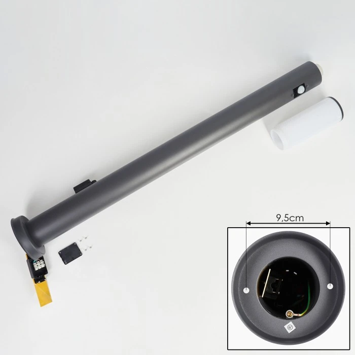 Hofstein Caserta Wegeleuchte Anthrazit, 1-flammig, Bewegungsmelder 5 Hofstein Caserta Wegeleuchte Anthrazit, 1-flammig, Bewegungsmelder – Bild 5