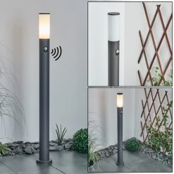 Hofstein Caserta Wegeleuchte Anthrazit, 1-flammig, Bewegungsmelder