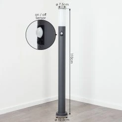 Hofstein Caserta Wegeleuchte Anthrazit, 1-flammig, Bewegungsmelder 14 Hofstein Caserta Wegeleuchte Anthrazit, 1-flammig, Bewegungsmelder -Außenleuchten Verkaufe caserta wegeleuchte h3018002 3