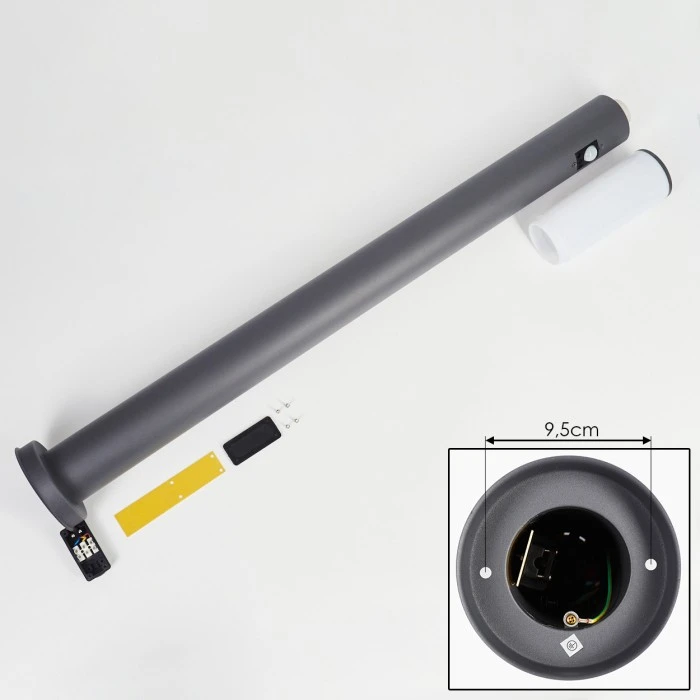 Hofstein Caserta Wegeleuchte Anthrazit, 1-flammig, Bewegungsmelder 5 Hofstein Caserta Wegeleuchte Anthrazit, 1-flammig, Bewegungsmelder – Bild 5