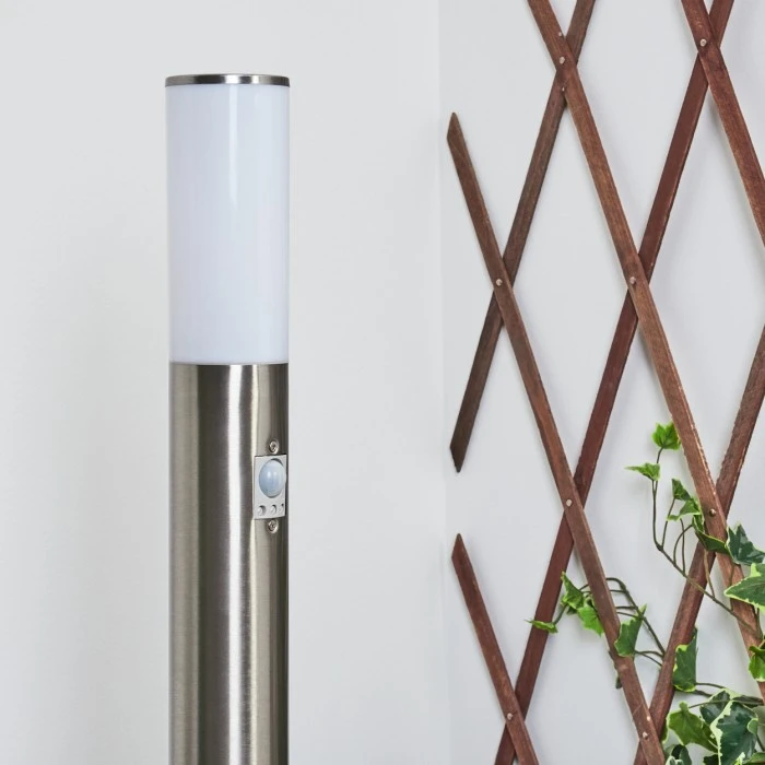 Hofstein Caserta Wegeleuchte Nickel-Matt, 1-flammig, Bewegungsmelder 2 Hofstein Caserta Wegeleuchte Nickel-Matt, 1-flammig, Bewegungsmelder – Bild 2