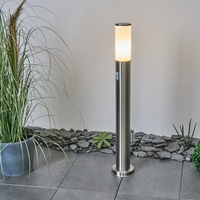 Hofstein Caserta Wegeleuchte Nickel-Matt, 1-flammig, Bewegungsmelder 11 Hofstein Caserta Wegeleuchte Nickel-Matt, 1-flammig, Bewegungsmelder – Bild 11