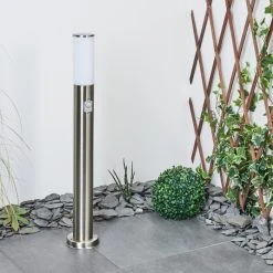 Hofstein Caserta Wegeleuchte Nickel-Matt, Wei&szlig;, 1-flammig, Bewegungsmelder -Außenleuchten Verkaufe caserta wegeleuchte h3018446 7