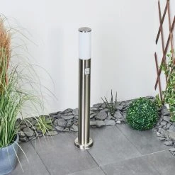 Hofstein Caserta Wegeleuchte Nickel-Matt, Wei&szlig;, 1-flammig, Bewegungsmelder -Außenleuchten Verkaufe caserta wegeleuchte h3018446 9