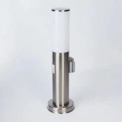 Hofstein Caserta Wegeleuchte Nickel-Matt, 1-flammig, Bewegungsmelder -Außenleuchten Verkaufe caserta wegeleuchte h3536483 5