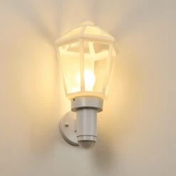 Hofstein Catigny Au&szlig;enwandleuchte Wei&szlig;, 1-flammig, Bewegungsmelder -Außenleuchten Verkaufe catigny aussenwandleuchte h3276495 do1 14