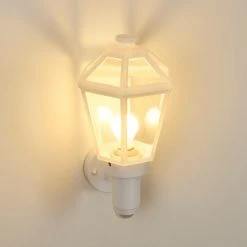 Hofstein Catigny Au&szlig;enwandleuchte Wei&szlig;, 1-flammig, Bewegungsmelder -Außenleuchten Verkaufe catigny aussenwandleuchte h3276495 do1 3