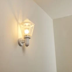 Hofstein Catigny Au&szlig;enwandleuchte Wei&szlig;, 1-flammig, Bewegungsmelder -Außenleuchten Verkaufe catigny aussenwandleuchte h3276495 do1 8