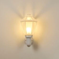 Hofstein Catigny Au&szlig;enwandleuchte Wei&szlig;, 1-flammig, Bewegungsmelder -Außenleuchten Verkaufe catigny aussenwandleuchte h3276495 do1 9