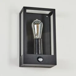 Hofstein Caudry Au&szlig;enwandleuchte Schwarz, 1-flammig, Bewegungsmelder -Außenleuchten Verkaufe caudry aussenwandleuchte h3454527 12