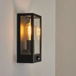 Hofstein Caudry Au&szlig;enwandleuchte Schwarz, 1-flammig, Bewegungsmelder -Außenleuchten Verkaufe caudry aussenwandleuchte h3454527 8