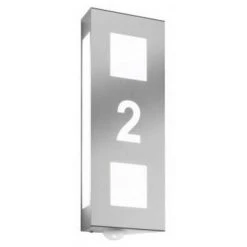 CMD Aqua Trilo Wandleuchte Edelstahl, 2-flammig, Bewegungsmelder