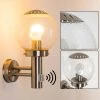 Hofstein Cordova Au&szlig;enwandleuchte Edelstahl, Transparent, Klar, 1-flammig, Bewegungsmelder