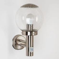 Hofstein Cordova Au&szlig;enwandleuchte Edelstahl, Transparent, Klar, 1-flammig, Bewegungsmelder -Außenleuchten Verkaufe cordova aussenwandleuchte h3005927 2