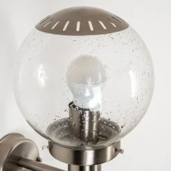 Hofstein Cordova Au&szlig;enwandleuchte Edelstahl, Transparent, Klar, 1-flammig, Bewegungsmelder -Außenleuchten Verkaufe cordova aussenwandleuchte h3005927 4