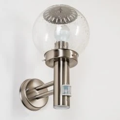 Hofstein Cordova Au&szlig;enwandleuchte Edelstahl, Transparent, Klar, 1-flammig, Bewegungsmelder -Außenleuchten Verkaufe cordova aussenwandleuchte h3005927 8