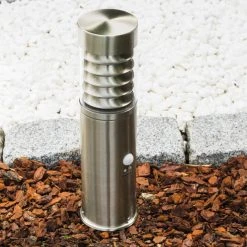 Hofstein Dakar Au&szlig;ensockelleuchte Edelstahl, 1-flammig, Bewegungsmelder -Außenleuchten Verkaufe dakar aussensockelleuchte h365 10