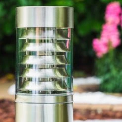 Hofstein Dakar Au&szlig;ensockelleuchte Edelstahl, 1-flammig, Bewegungsmelder -Außenleuchten Verkaufe dakar aussensockelleuchte h365 14