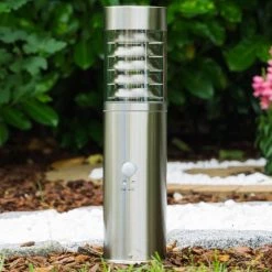 Hofstein Dakar Au&szlig;ensockelleuchte Edelstahl, 1-flammig, Bewegungsmelder -Außenleuchten Verkaufe dakar aussensockelleuchte h365 2