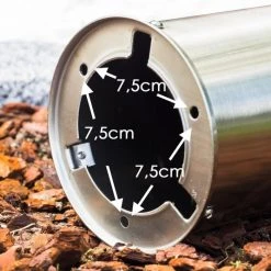 Hofstein Dakar Au&szlig;ensockelleuchte Edelstahl, 1-flammig, Bewegungsmelder -Außenleuchten Verkaufe dakar aussensockelleuchte h365 6