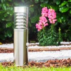 Hofstein Dakar Au&szlig;ensockelleuchte Edelstahl, 1-flammig, Bewegungsmelder -Außenleuchten Verkaufe dakar aussensockelleuchte h365 8