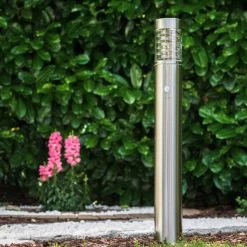 Hofstein Dakar Aussenstehleuchte Edelstahl, 1-flammig, Bewegungsmelder -Außenleuchten Verkaufe dakar aussenstehleuchte h120 10