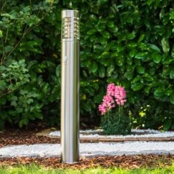 Hofstein Dakar Aussenstehleuchte Edelstahl, 1-flammig, Bewegungsmelder -Außenleuchten Verkaufe dakar aussenstehleuchte h120 7