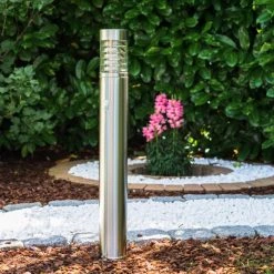 Hofstein Dakar Aussenstehleuchte Edelstahl, 1-flammig, Bewegungsmelder -Außenleuchten Verkaufe dakar aussenstehleuchte h120 9