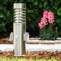 Hofstein Dakar Sockelleuchte Edelstahl, 1-flammig, Bewegungsmelder -Außenleuchten Verkaufe dakar sockelleuchte h168012 11