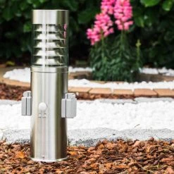 Hofstein Dakar Sockelleuchte Edelstahl, 1-flammig, Bewegungsmelder -Außenleuchten Verkaufe dakar sockelleuchte h168012 8