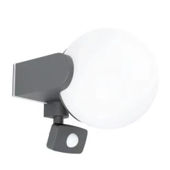 Eglo Leuchten RUBIO Au&szlig;enwandleuchte Schwarz, 1-flammig, Bewegungsmelder