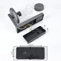 Hofstein Eloida Au&szlig;enwandleuchte Anthrazit, 1-flammig, Bewegungsmelder -Außenleuchten Verkaufe eloida aussenwandleuchte h3579497 4