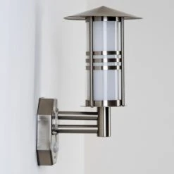 Hofstein Forli Au&szlig;enwandleuchte Edelstahl, 1-flammig, Bewegungsmelder -Außenleuchten Verkaufe forli aussenwandleuchte h165530 10