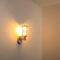 Hofstein Forli Au&szlig;enwandleuchte Edelstahl, 1-flammig, Bewegungsmelder -Außenleuchten Verkaufe forli aussenwandleuchte h165530 12