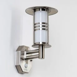 Hofstein Forli Au&szlig;enwandleuchte Edelstahl, 1-flammig, Bewegungsmelder -Außenleuchten Verkaufe forli aussenwandleuchte h165530 2