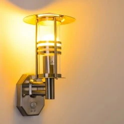 Hofstein Forli Wandleuchte Edelstahl, 1-flammig, Bewegungsmelder -Außenleuchten Verkaufe forli wandleuchte h165493 10