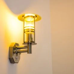 Hofstein Forli Wandleuchte Edelstahl, 1-flammig, Bewegungsmelder -Außenleuchten Verkaufe forli wandleuchte h165493 11